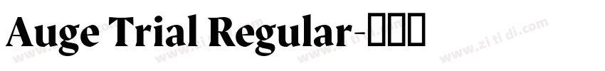 Auge Trial Regular字体转换